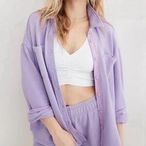 Aerie Light Purple Cozy Cardigan